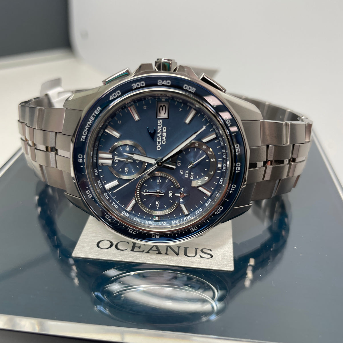 Casio Oceanus Sky Blue Titanium Bluetooth OCWS7000E-2A Watch