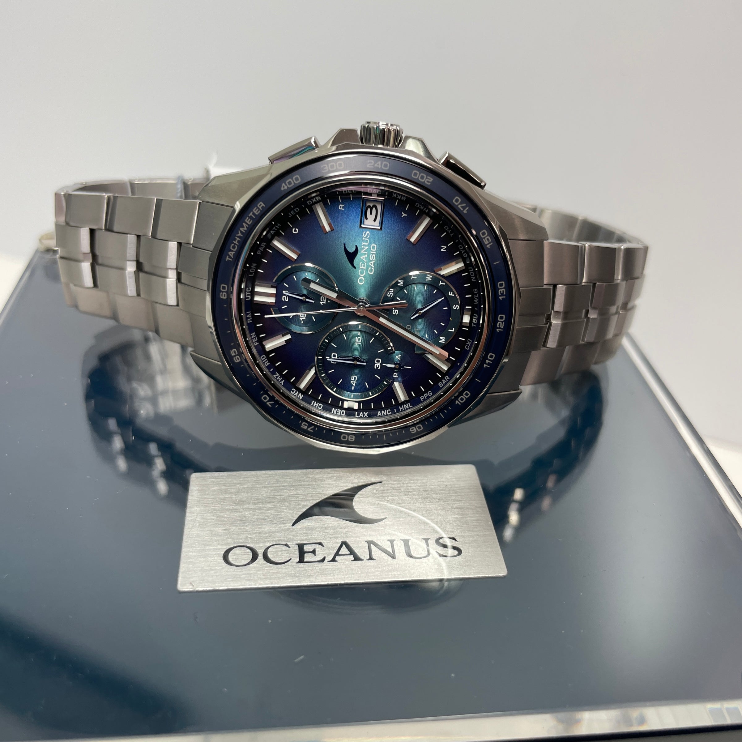 Casio Oceanus Retro Tone Blue Gradient Dial OCWS7000RA-2A Limited Watch