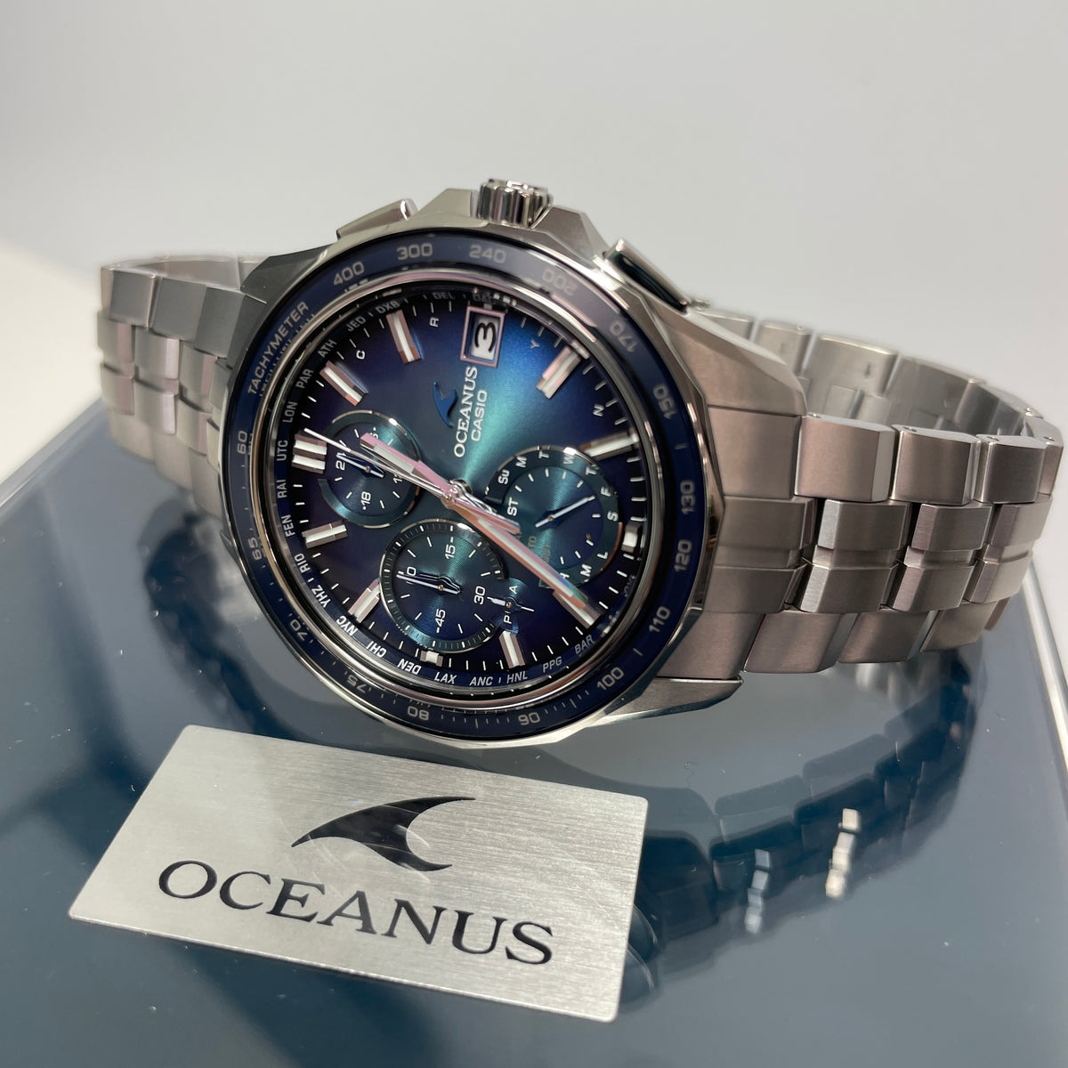 Casio Oceanus Retro Tone Blue Gradient Dial OCWS7000RA-2A Limited Watch
