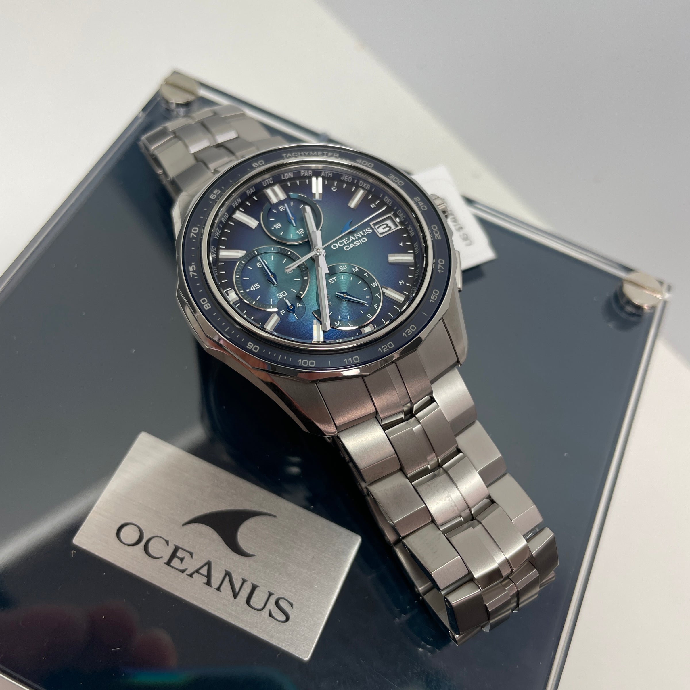 Casio Oceanus Retro Tone Blue Gradient Dial OCWS7000RA-2A Limited Watch