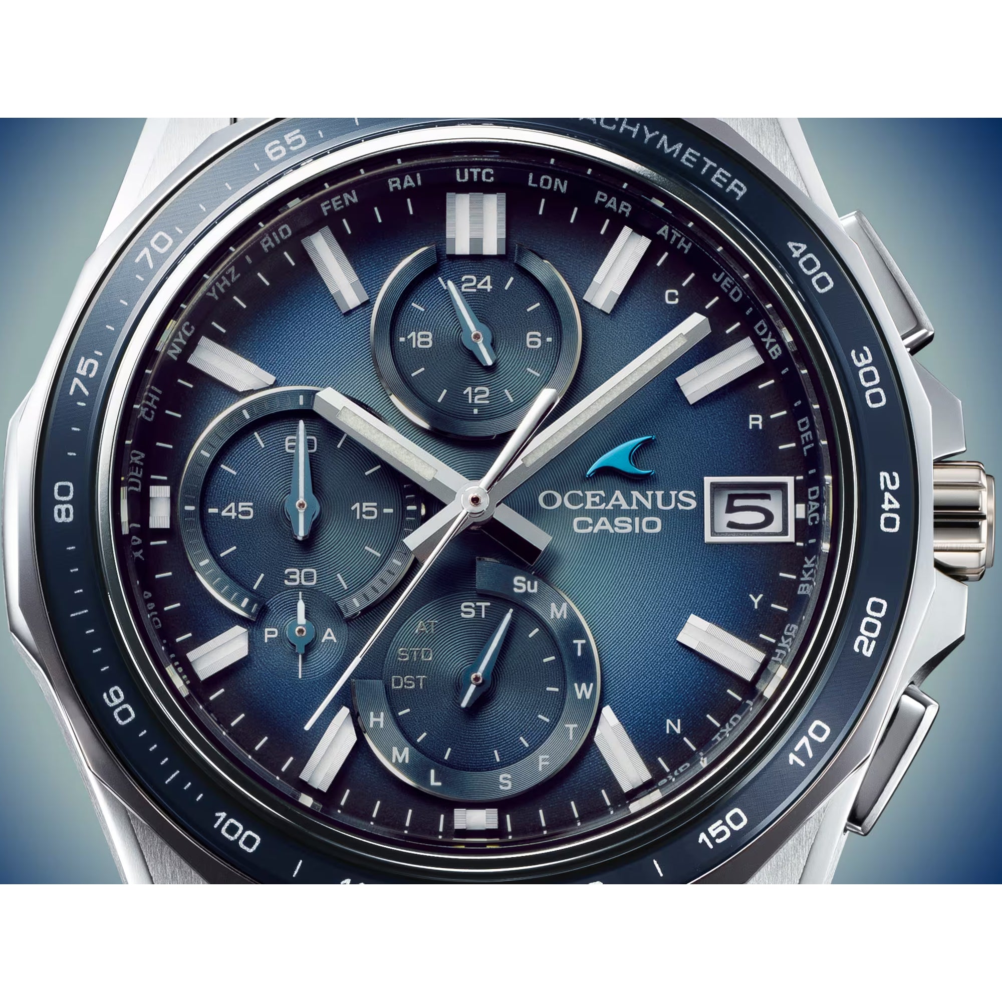 Casio Oceanus Retro Tone Blue Gradient Dial OCWS7000RA-2A Limited Watch