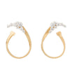 Marco Bicego 18K Yellow Gold Marrakech Open Hoop Thin Earrings with Diamond Clusters
