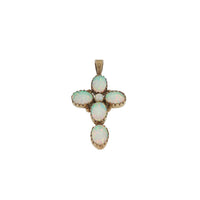 Pre-Owned 9K Yellow Gold Opal and Pearl Pendant