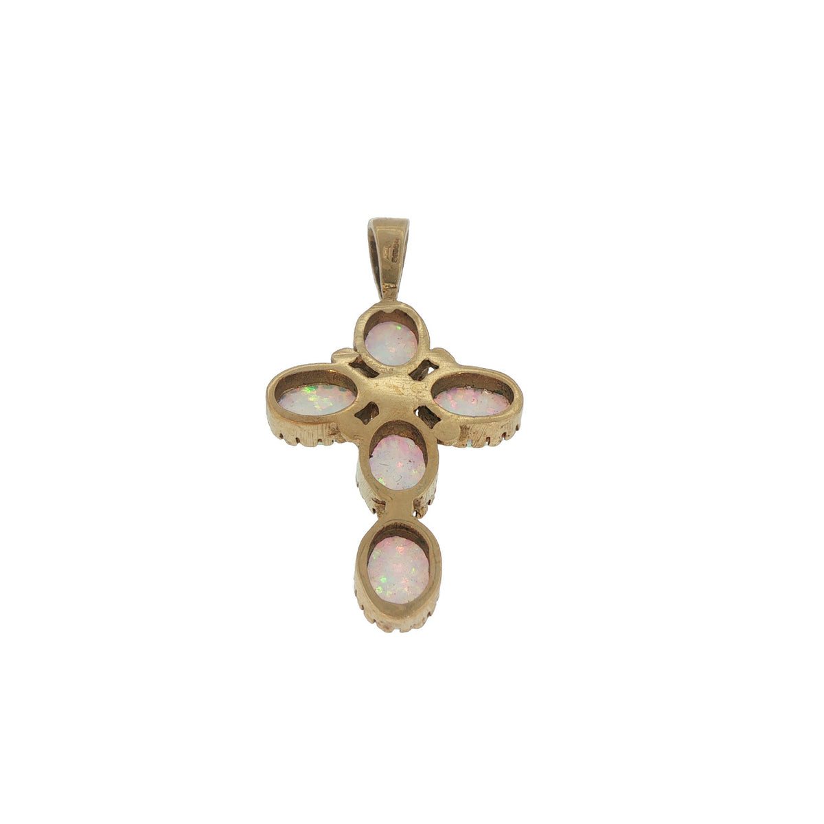 Pre-Owned 9K Yellow Gold Opal and Pearl Pendant