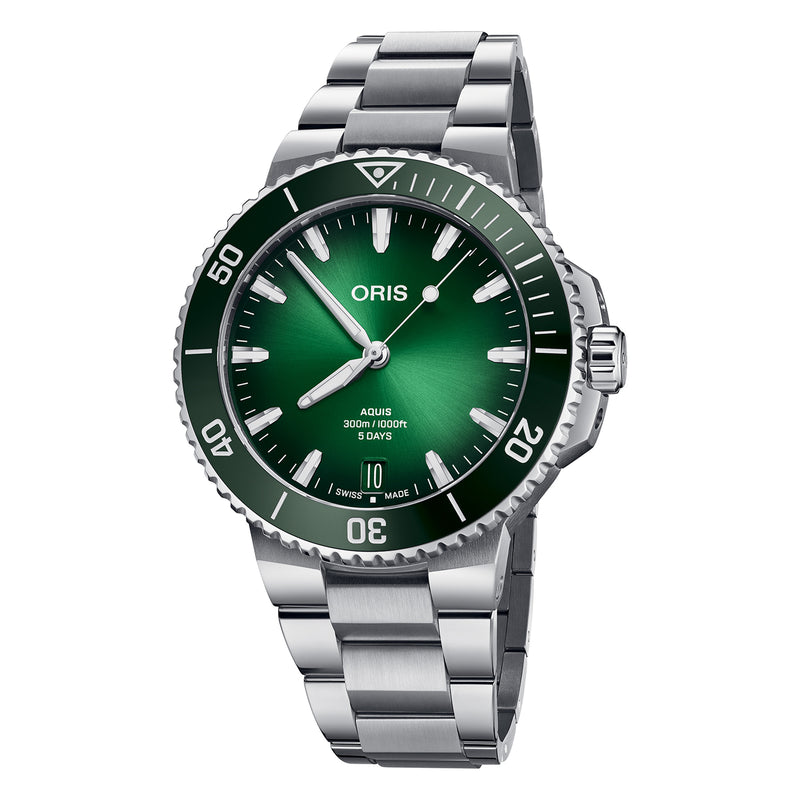 Oris Aquis Date Calibre 400 43.50MM Green Dial Watch