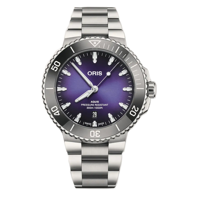 Oris Aquis Date Taste of Summer 43.50MM Purple Dial Watch