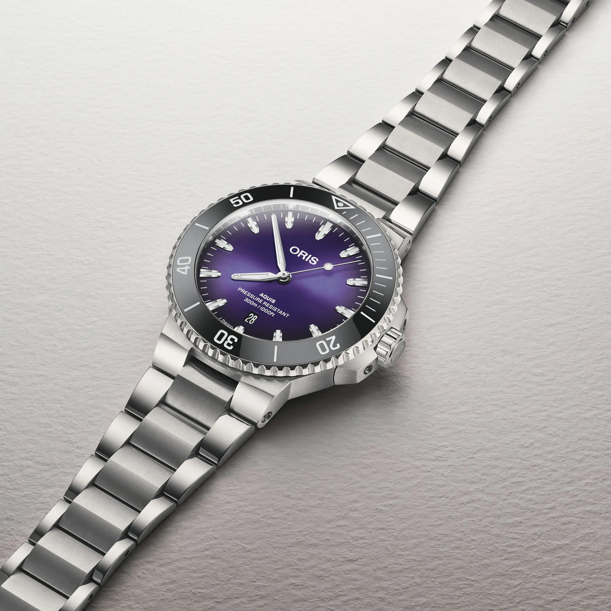 Oris Aquis Date Taste of Summer 43.50MM Purple Dial Watch Image 1