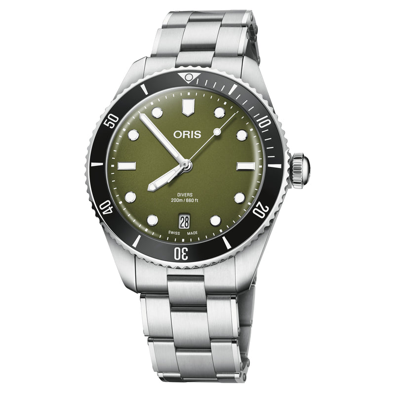 Oris Operation Divers Date 39MM Green Dial Automatic Watch