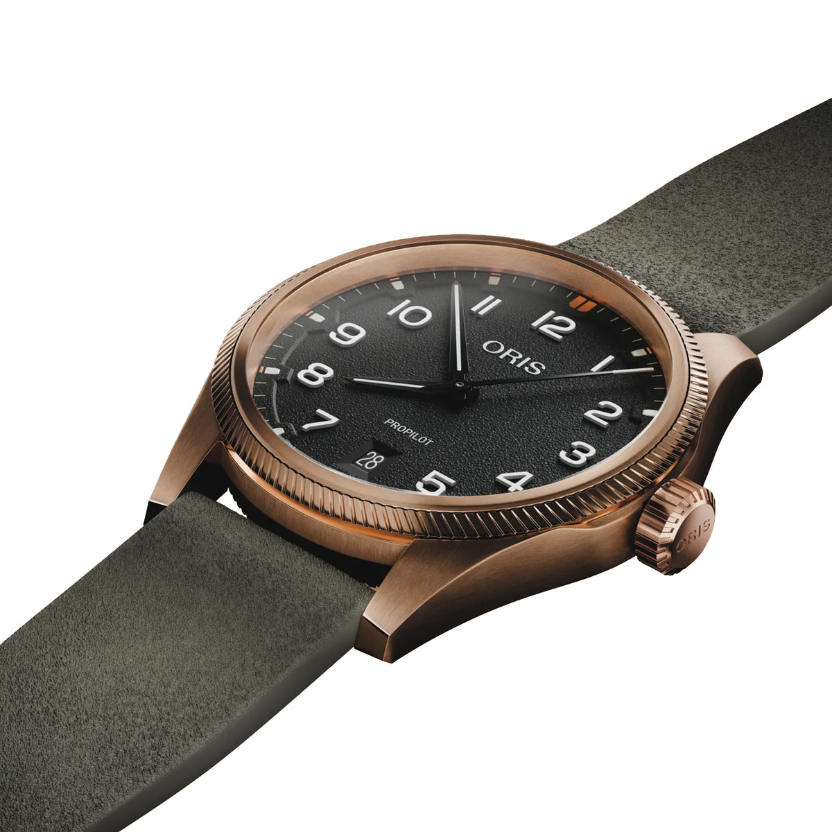 Oris ProPilot Date 41MM Grainy Black Dial Bronze Case Automatic Watch Image 1