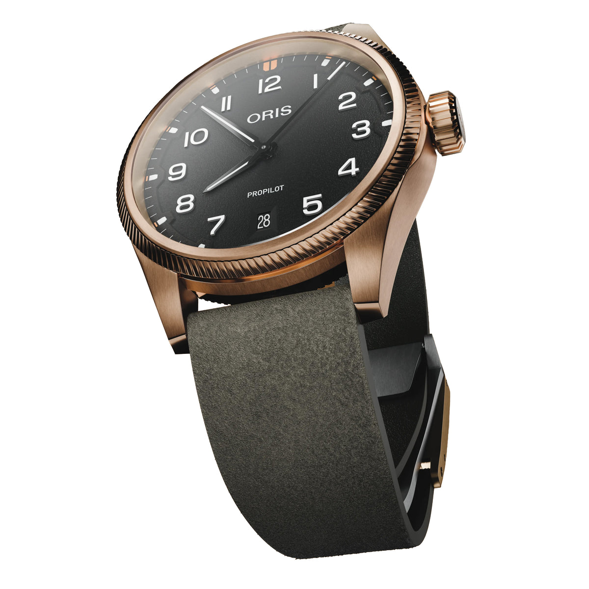 Oris ProPilot Date 41MM Grainy Black Dial Bronze Case Automatic Watch Image 2