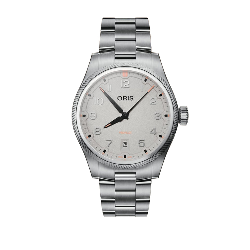 Oris Propilot Date 41MM Grey Dial Watch