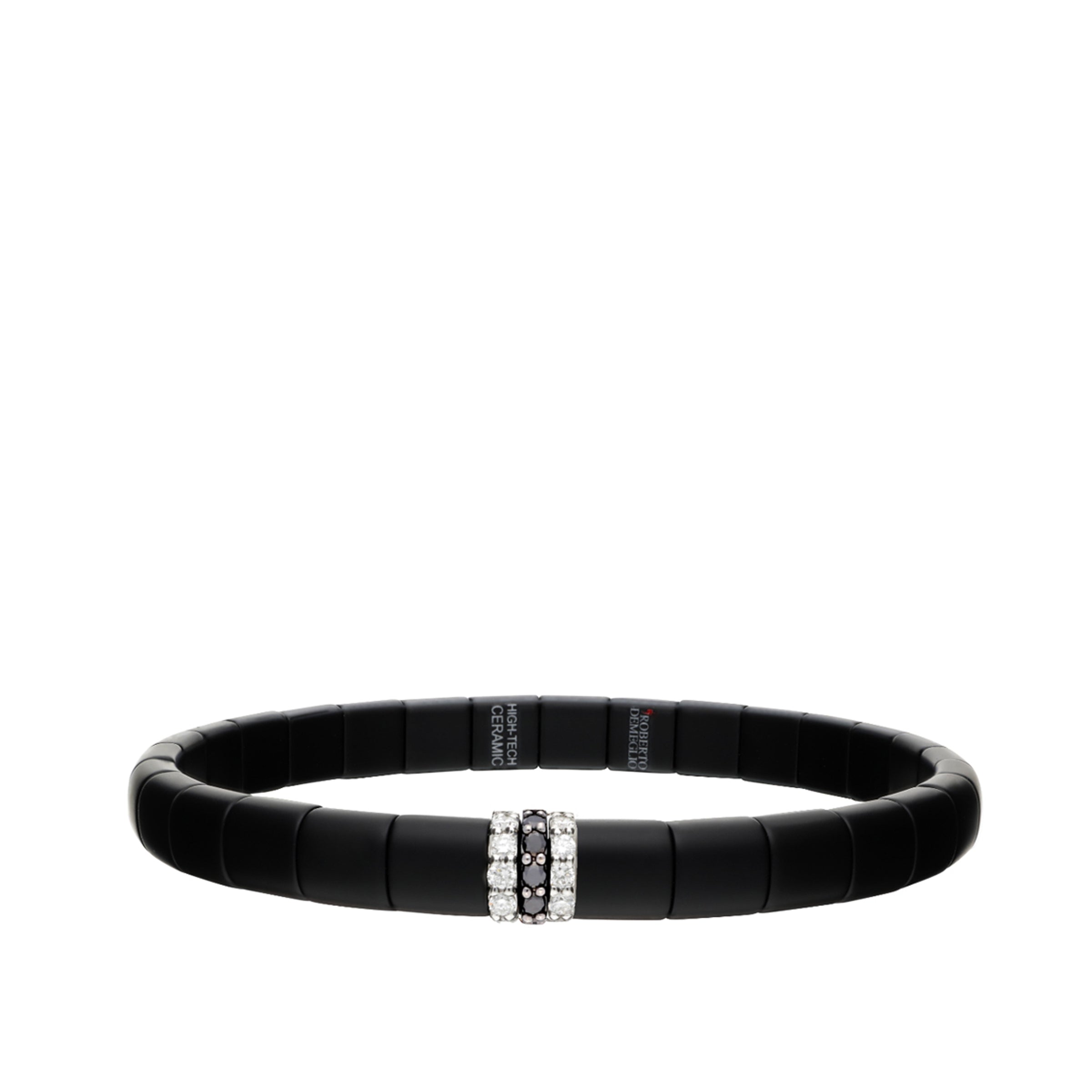 Roberto Demeglio Matte Black Ceramic Diamond Bracelet
