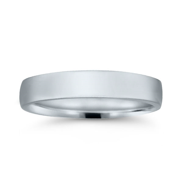 Platinum 4MM Low Dome Wedding Band img1