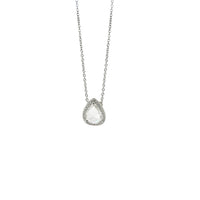 Platinum Pear Shaped Rose-Cut Slided Diamond Necklace