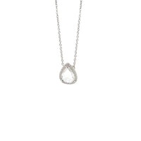 Platinum Pear Shaped Rose-Cut Slided Diamond Necklace img2