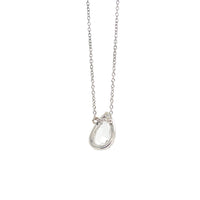 Platinum Pear Shaped Rose-Cut Slided Diamond Necklace img3