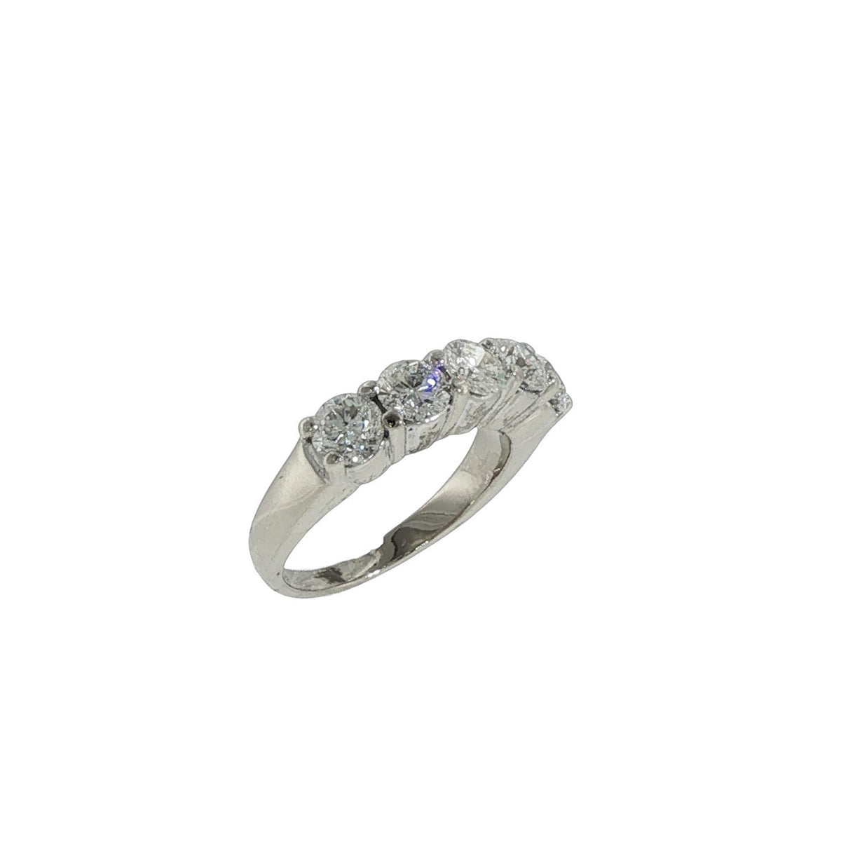 Pre-Owned 14K White Gold 5-Stone Diamond Band Image 1