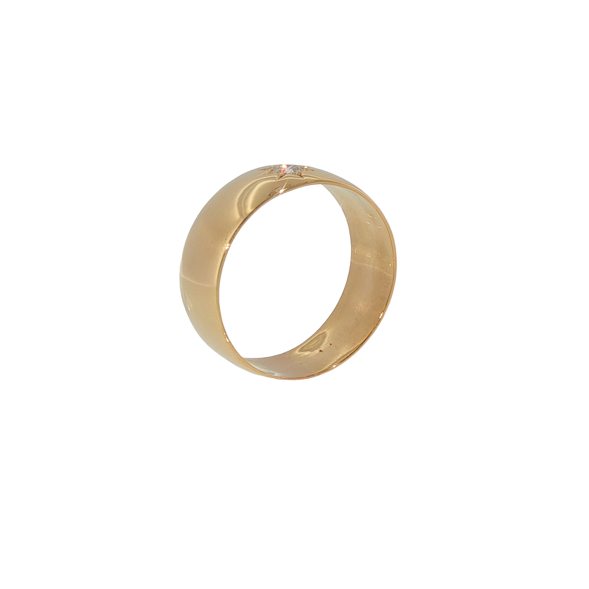 Pre-Owned 22K Yellow Gold Band with Diamond Image 1