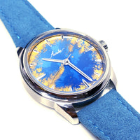 Pre-Owned Awake Son Mai Frosted Leaf Royal Blue Watch 38mm Limited Image 4