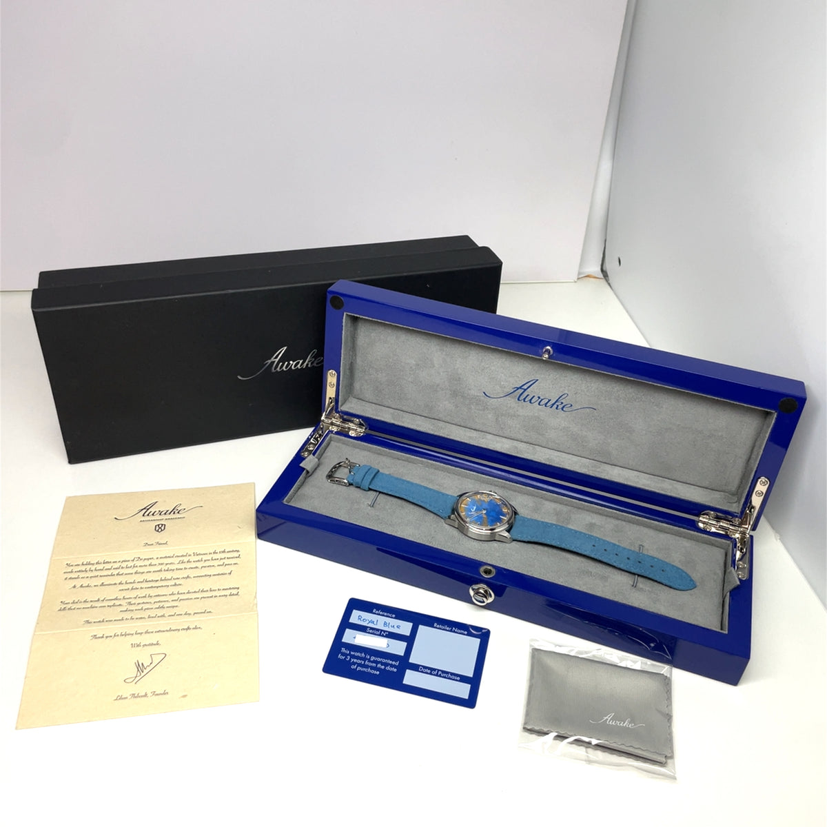 Pre-Owned Awake Son Mai Frosted Leaf Royal Blue Watch 38mm Limited Image 8