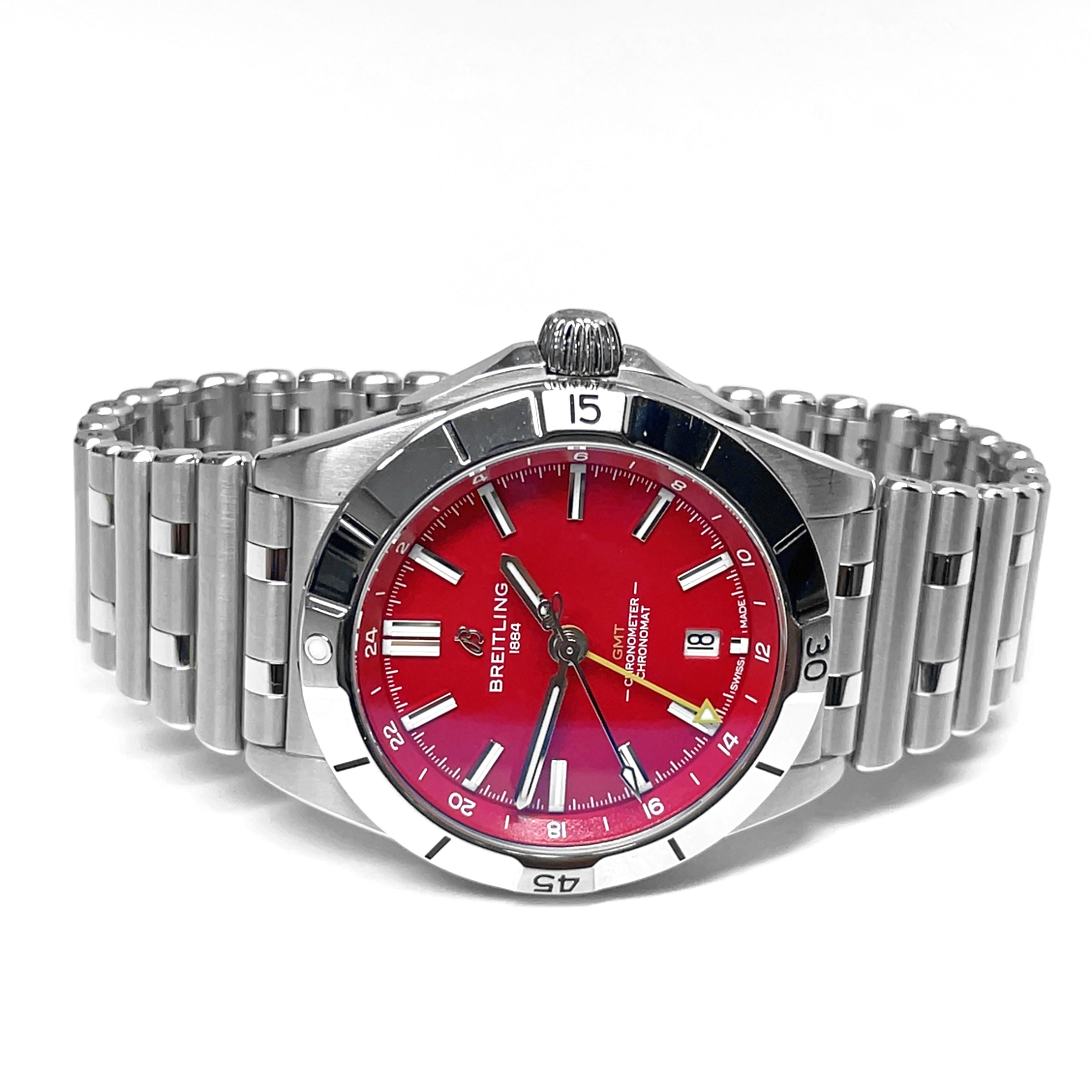 Pre-Owned Breitling Chronomat GMT 40mm NFL San Francisco 49ers Red A32398 img3