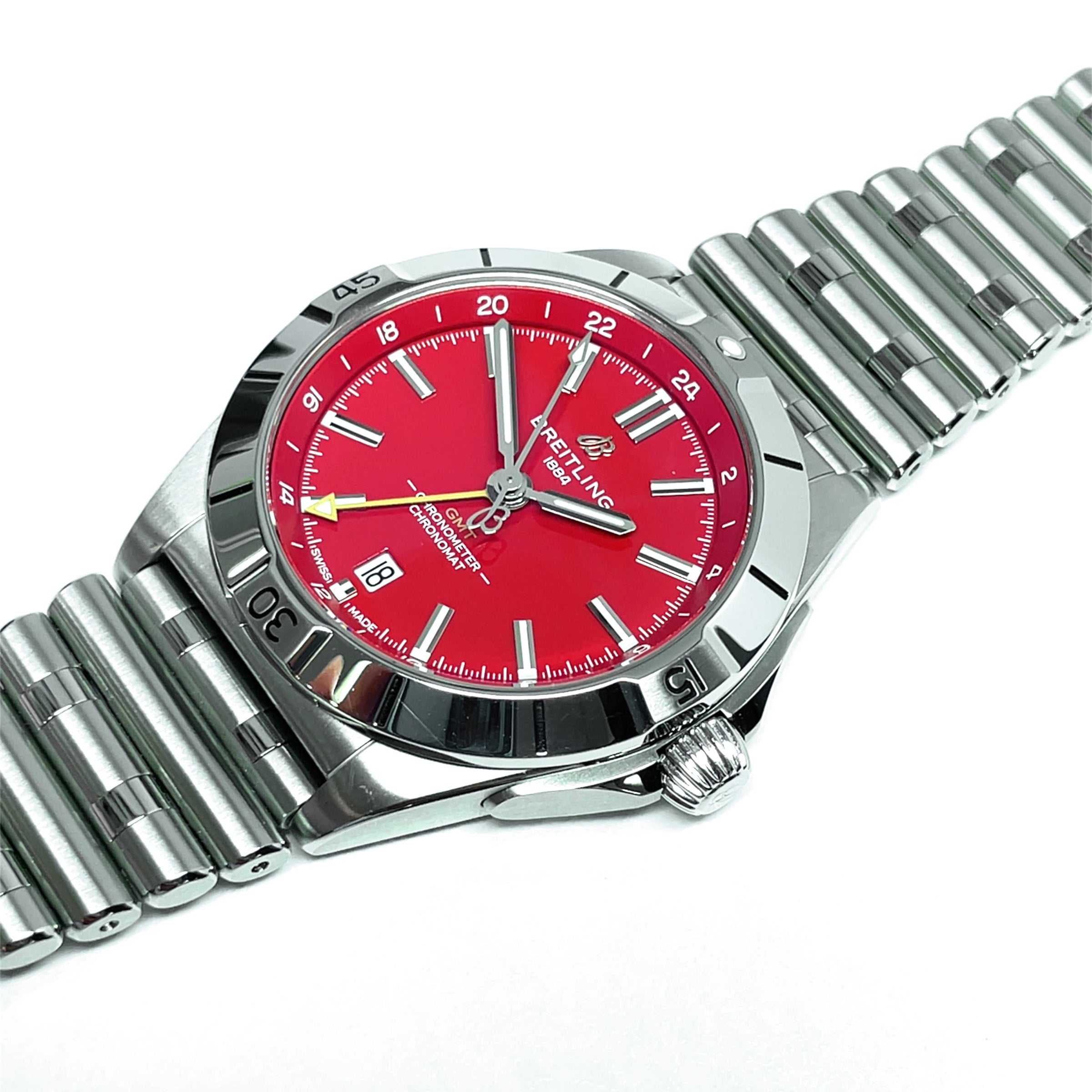 Pre-Owned Breitling Chronomat GMT 40mm NFL San Francisco 49ers Red A32398 img4