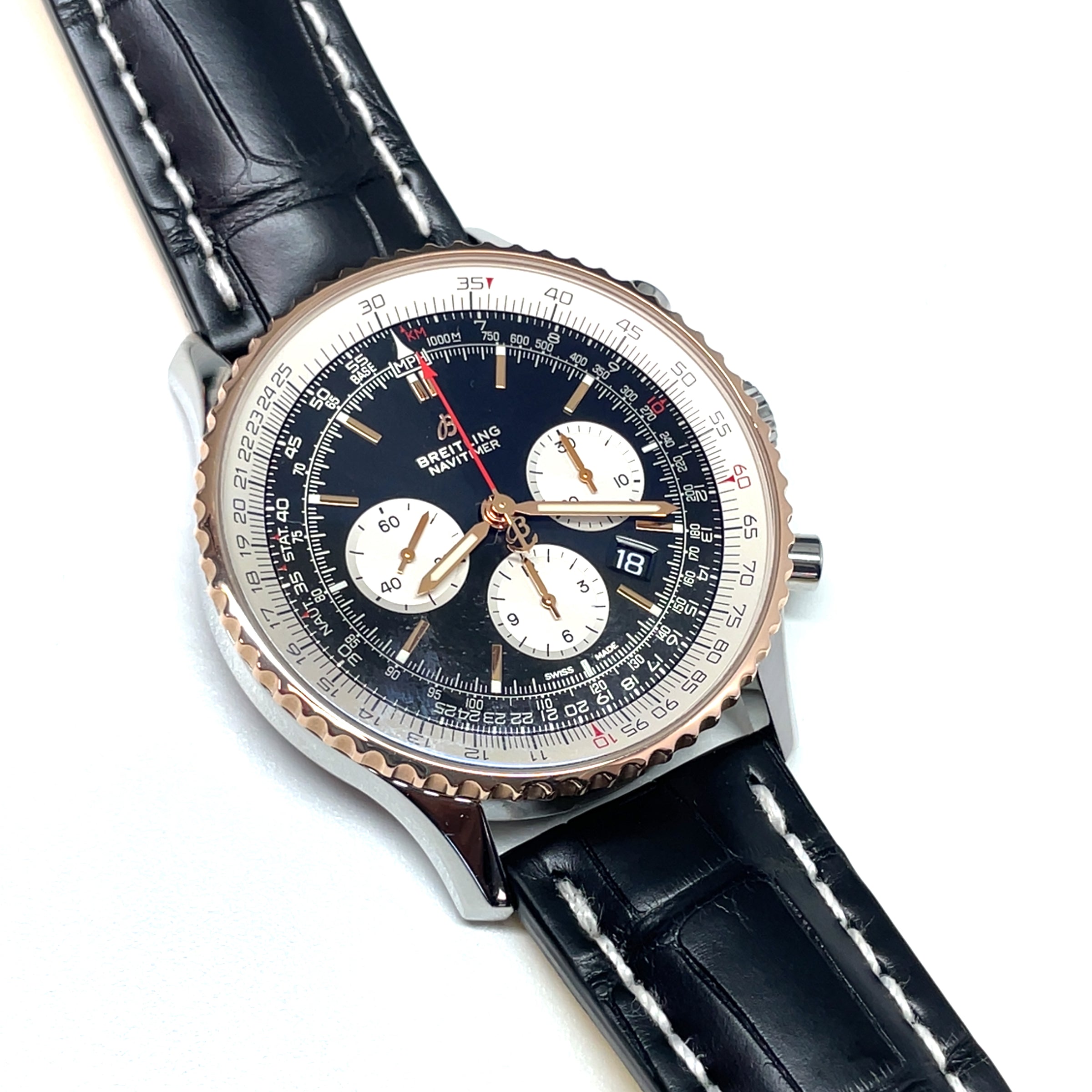 Pre-Owned Breitling Navitimer 46mm Black Chronograph img4