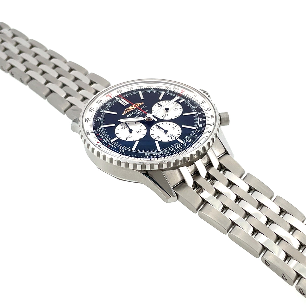 Pre-Owned Breitling Navitimer Chrono B01 46mm Reverse Panda Black Dial Watch AB0137 Image 1