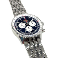 Pre-Owned Breitling Navitimer Chrono B01 46mm Reverse Panda Black Dial Watch AB0137 Image 6