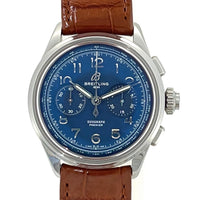 Pre-Owned Breitling Premier Duograph B15 42mm Blue Mechanical Watch AB1510171C1P1