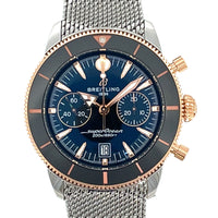 Pre-Owned Breitling Superocean 42 Heritage B01 Chronograph Black Dial Watch UB0156H11B1A1
