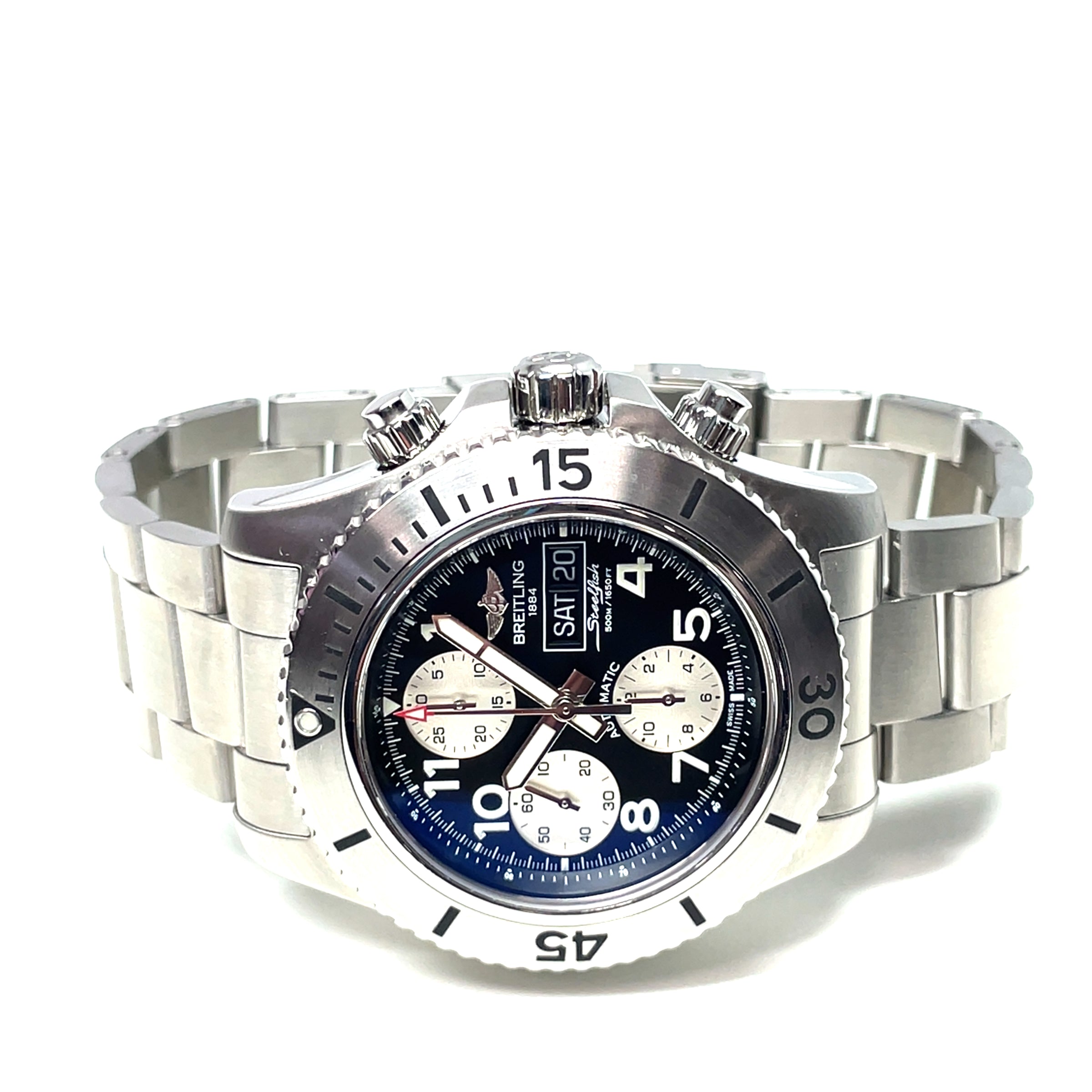 Pre-Owned Breitling Superocean Chronograph Steelfish 44mm Automatic Chronograph Watch A13341 img10