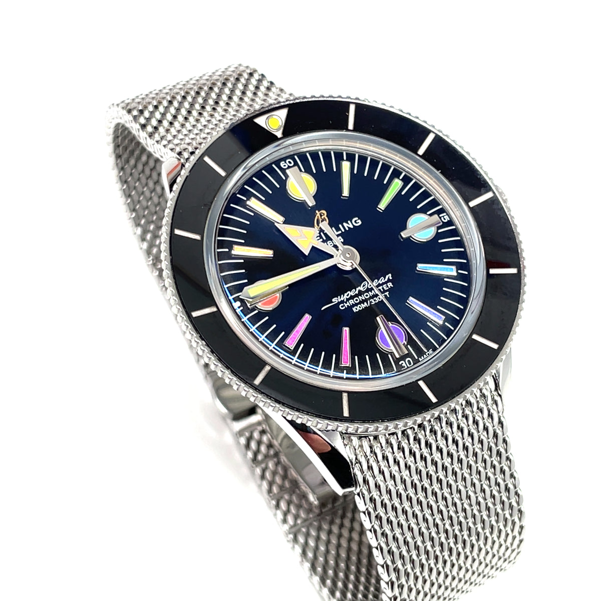 Pre-Owned Breitling Superocean Heritage '57  Special Edition Rainbow Dial Watch A103701A1B1A1 Image 5