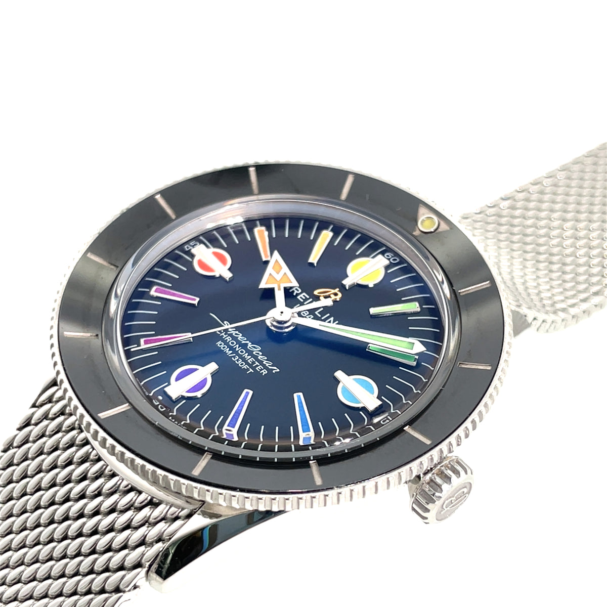Pre-Owned Breitling Superocean Heritage '57  Special Edition Rainbow Dial Watch A103701A1B1A1 Image 9
