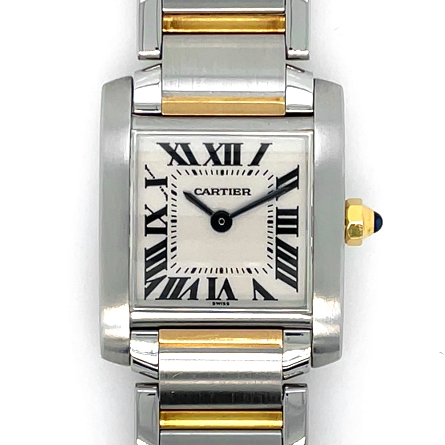 Pre-Owned Cartier Tank Francaise Small Steel Gold Two-Tone Watch img1