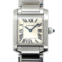 Pre-Owned Cartier Tank Francaise White Roman img1
