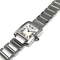 Pre-Owned Cartier Tank Francaise White Roman img3