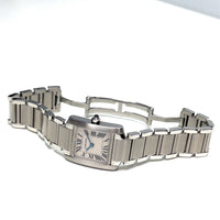 Pre-Owned Cartier Tank Francaise White Roman img4