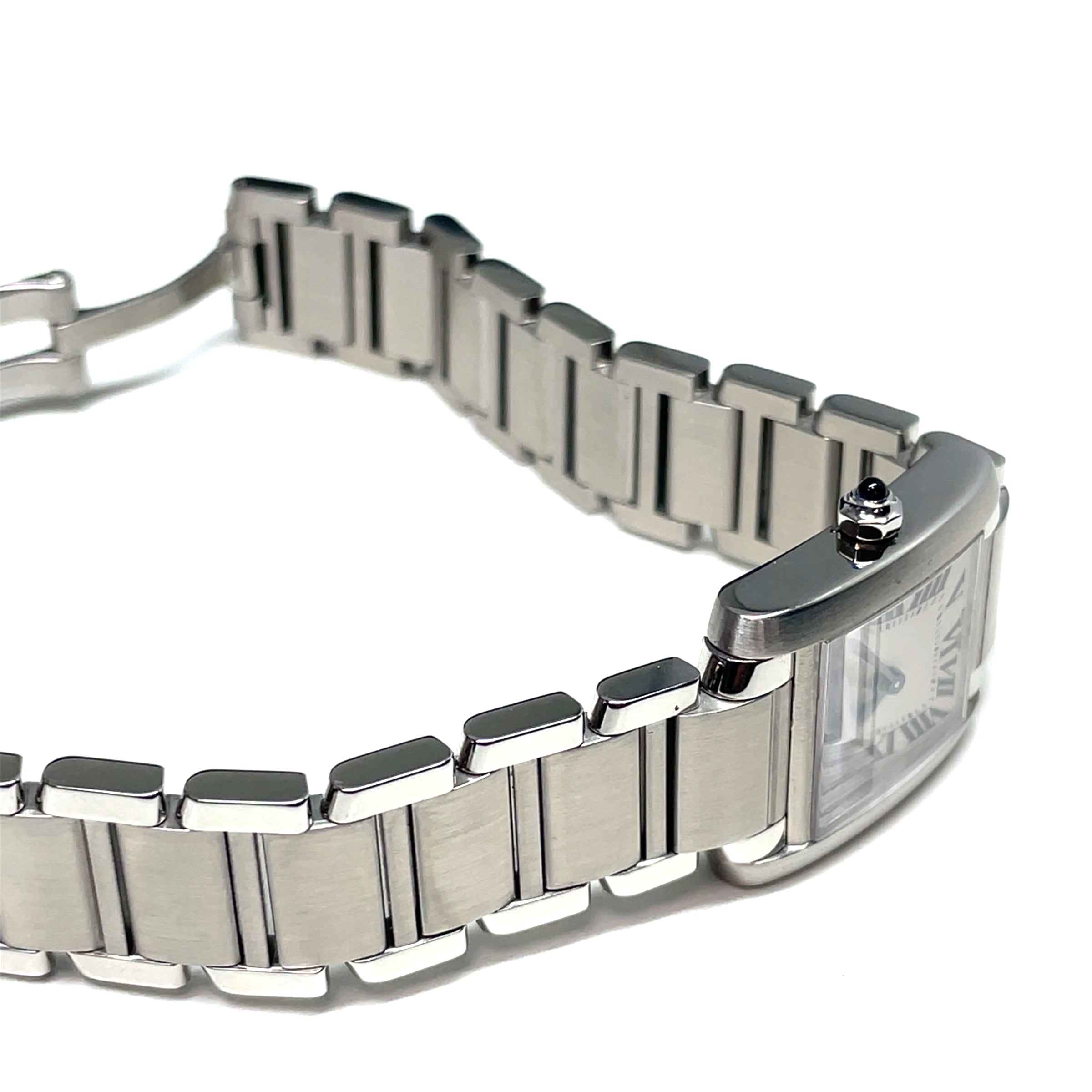 Pre-Owned Cartier Tank Francaise White Roman img6