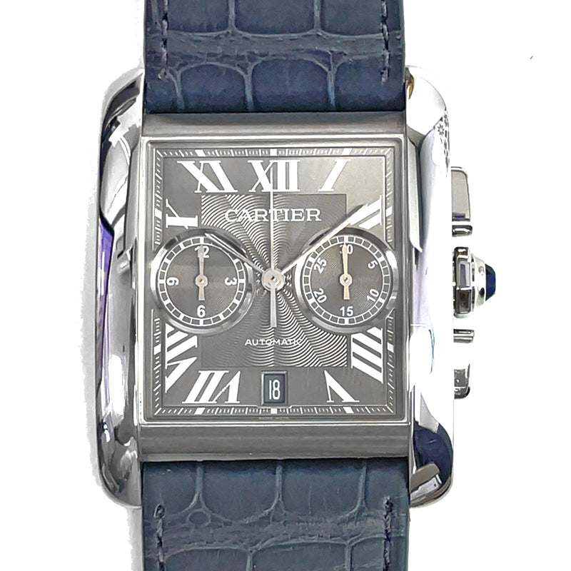 Pre-Owned Cartier Tank Large 44 x34.3mm Chronograph Grey W5330008 img1