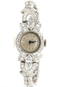 Pre-Owned Hamilton Platinum Diamond Watch img1