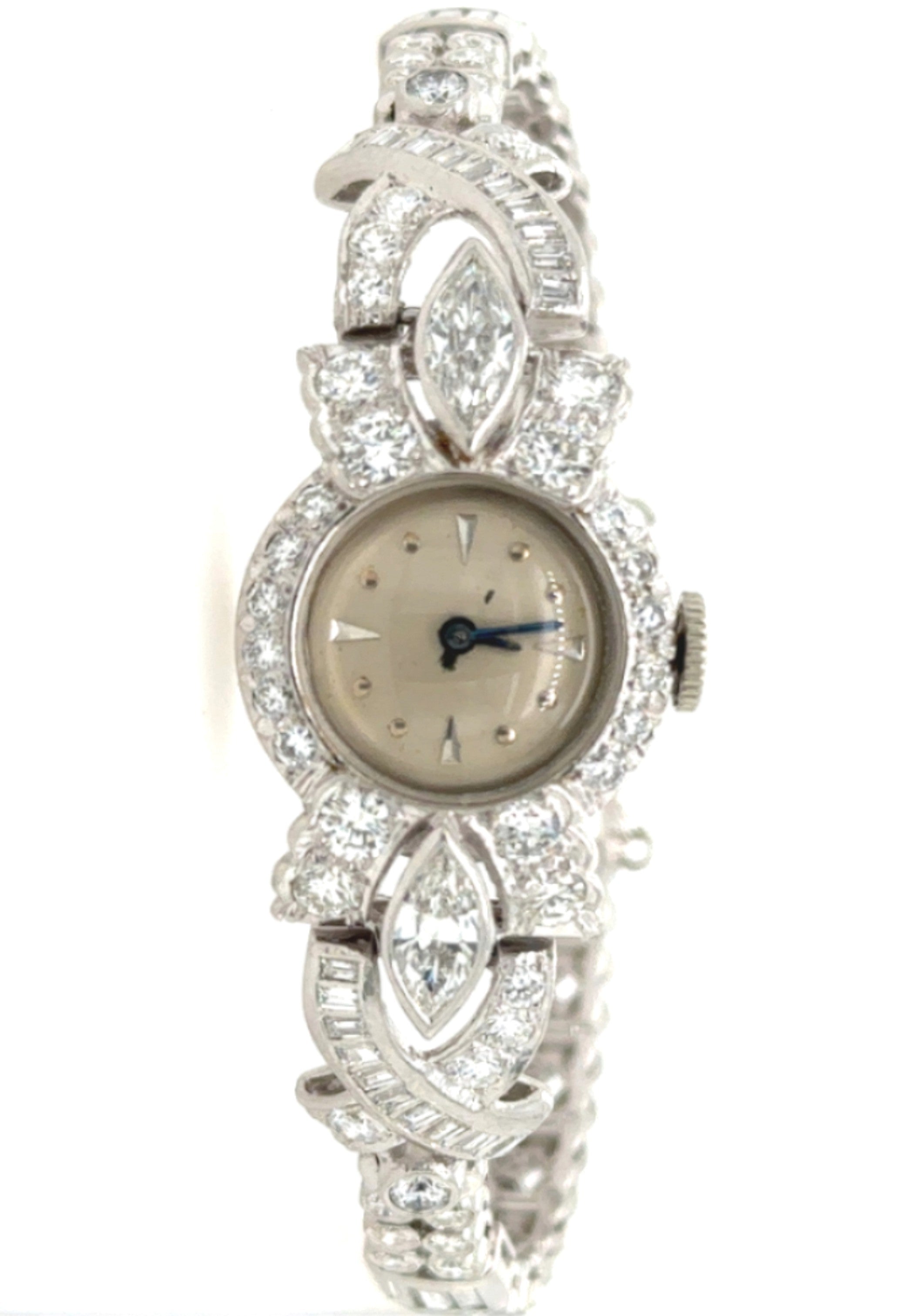 Pre-Owned Hamilton Platinum Diamond Watch img1