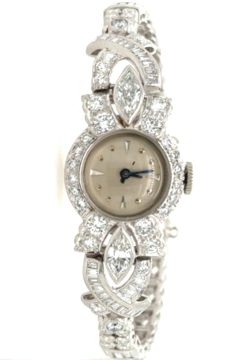 Pre-Owned Hamilton Platinum Diamond Watch img1