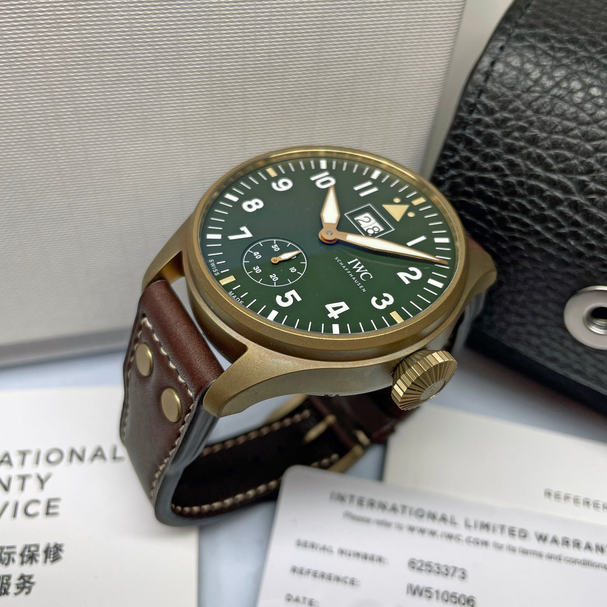 Pre-Owned IWC Spitfire Mission Accomplished Watch 46.2mm Green Bronze IW510506 img3