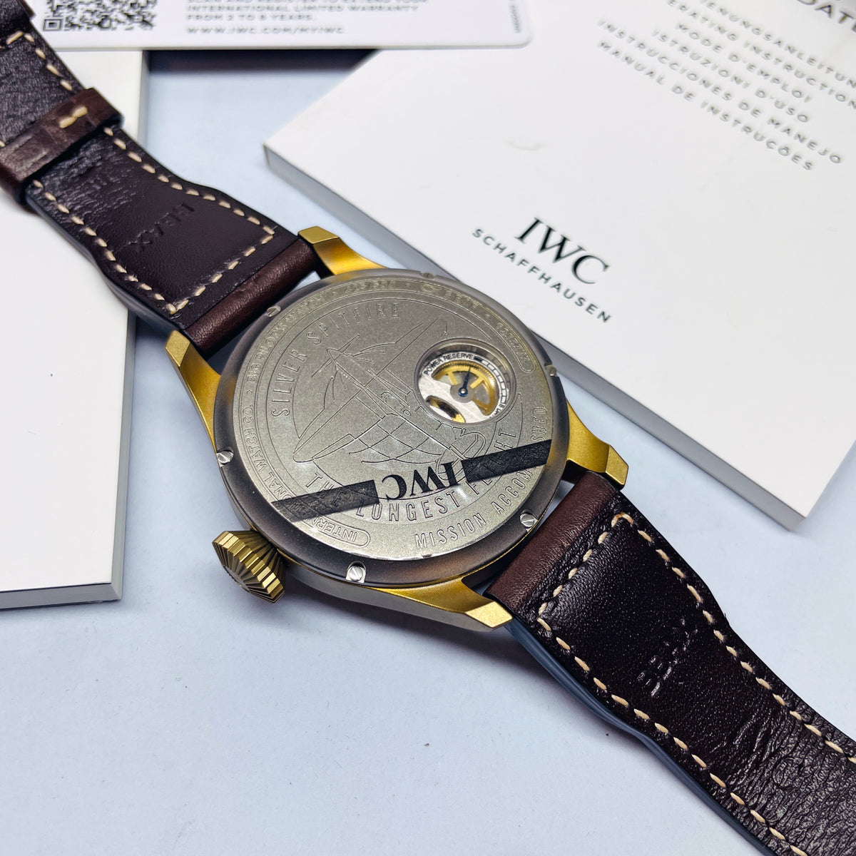 Pre-Owned IWC Spitfire Mission Accomplished Watch 46.2mm Green Bronze IW510506 img9