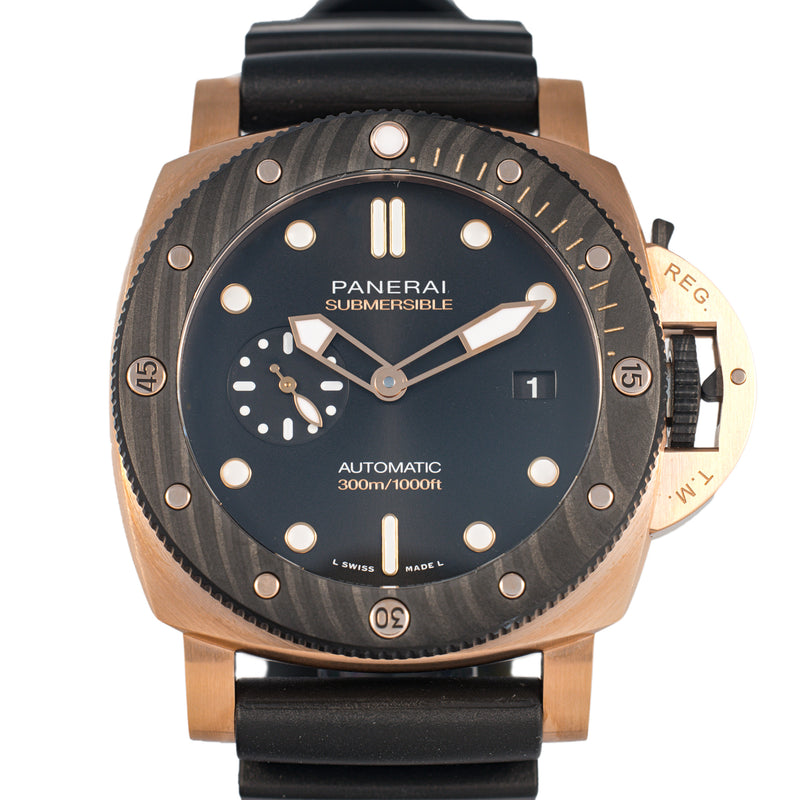 Pre-Owned Panerai 1070 44mm Submersible Goldtech Orocarbon PAM01070 Watch