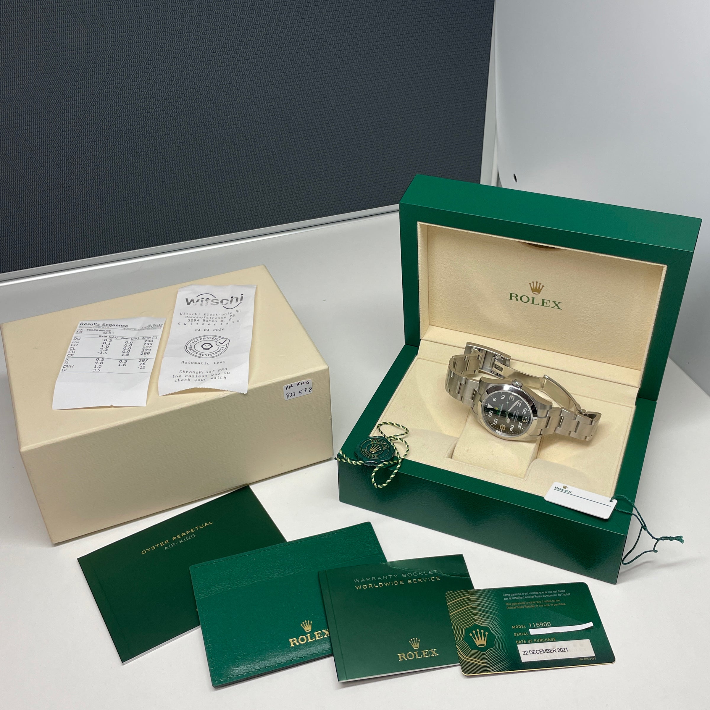 Pre-Owned Rolex Air King 40mm 116900 Watch Black Dial 2021 img3