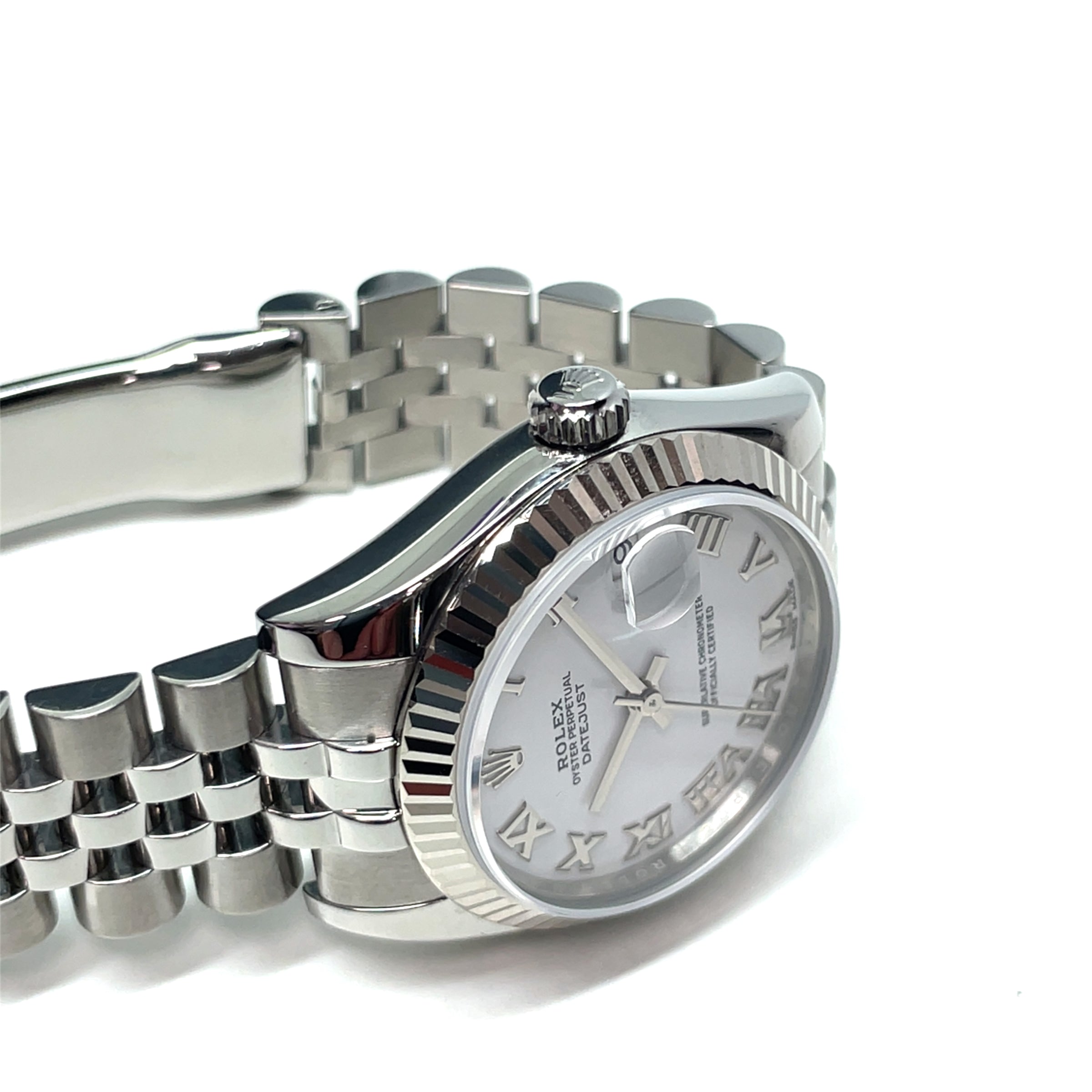Pre-Owned Rolex Datejust 178274 31mm White Roman Dial Jubilee Watch img10