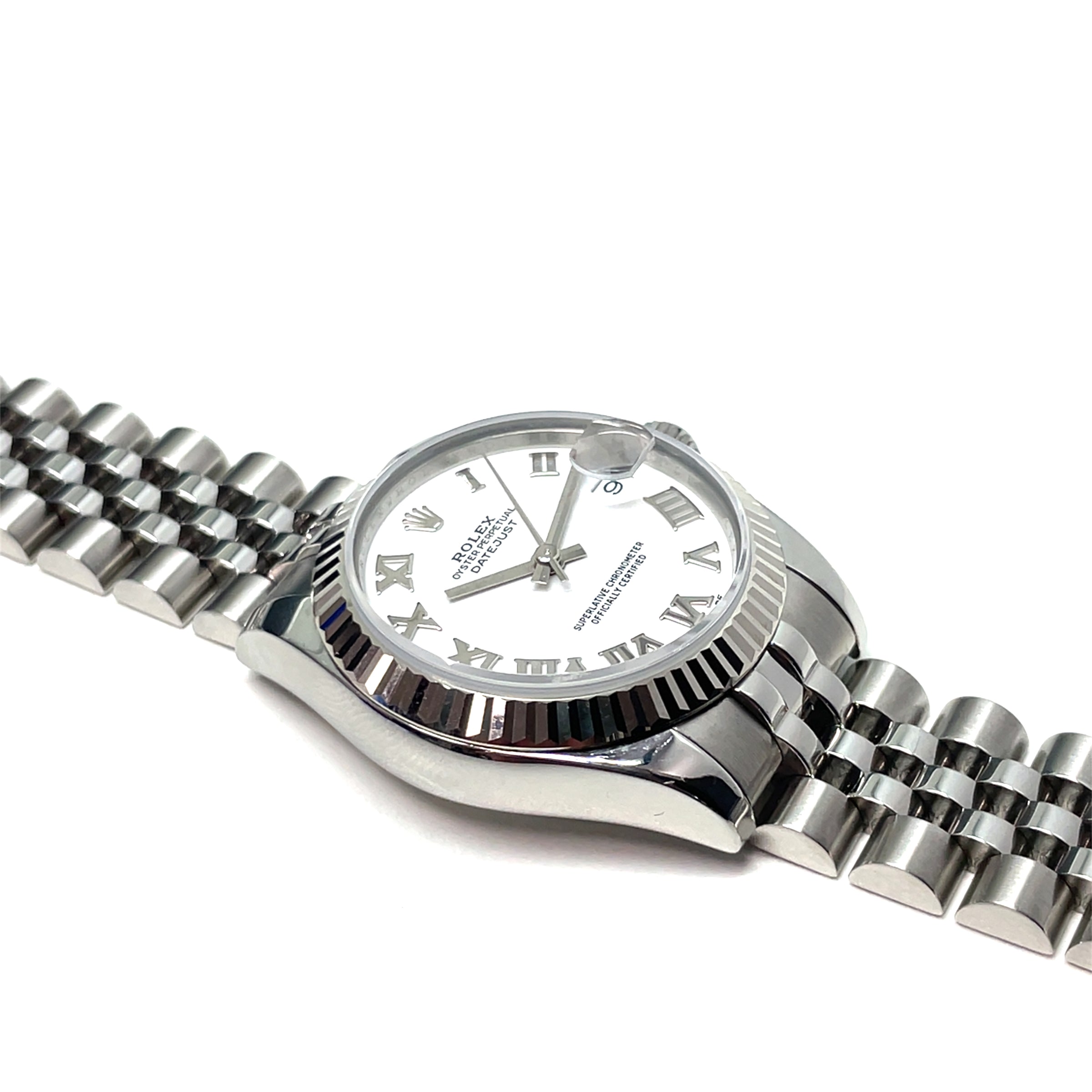 Pre-Owned Rolex Datejust 178274 31mm White Roman Dial Jubilee Watch img4
