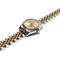 Pre-Owned Rolex Datejust 26mm Champagne Dial Gold Steel Watch 179173 img2
